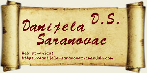 Danijela Saranovac vizit kartica